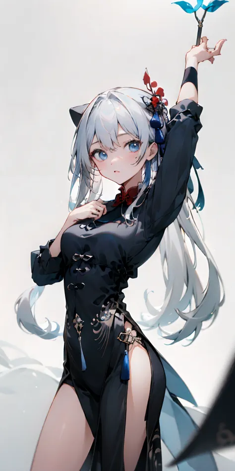 White-haired young girl，比基尼