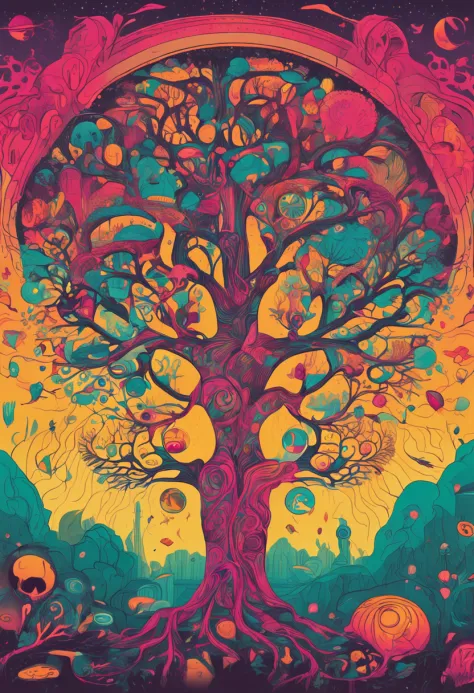 The Tree of Life, The beginning of creation, Melt in parallel universes, Psychedelic