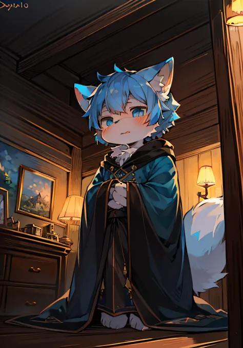(ambiente dark:0.8),masterpiece,high quality,abstract res,digital painting\(artwork\), by dagasi, yupa,kiyosan,(anthro,fluffy fur,character focus:1.1),anthro male cat,short hair,portrait , eyes with brightness, in a panoramic view, Character focus.(detaile...