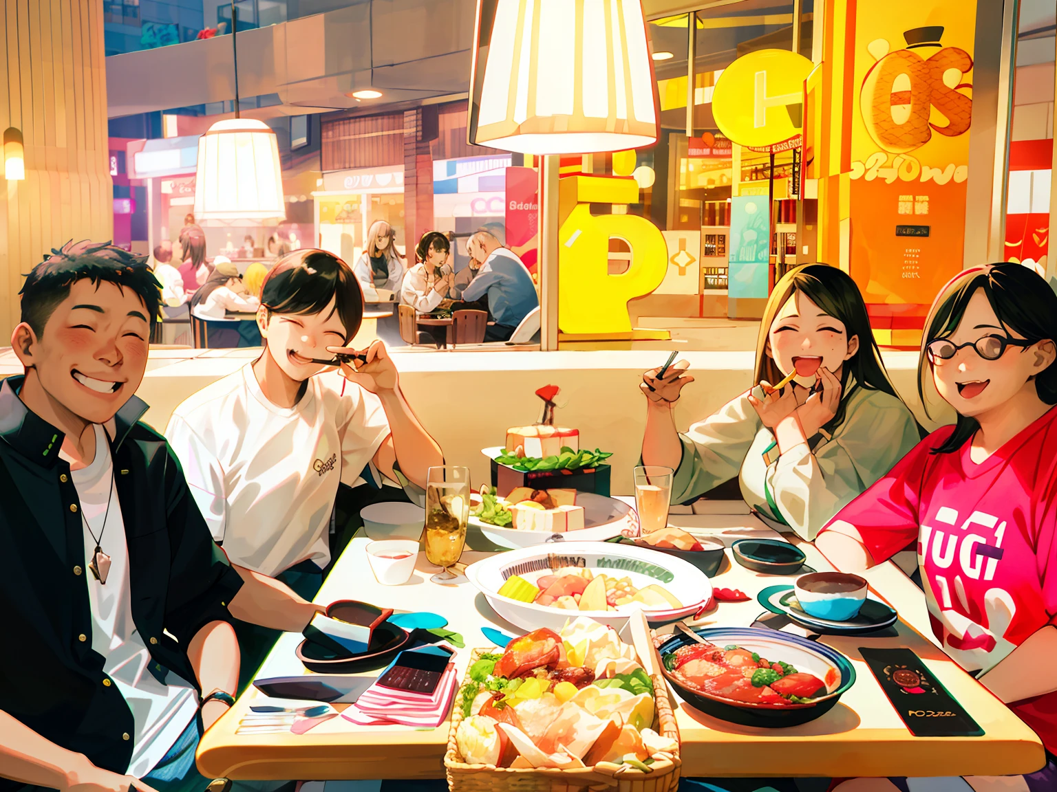 Several women pose for photos while eating, photograph taken in 2 0 2 0, Family dinner, 2 0 2 2 photo, wining, 🕹️ 😎 🚬, tasty, people inside eating meals, personal profile picture, is playing happily, 🤬 🤮 💕 🎀, 🦩🪐🐞👩🏻🦳, mukbang