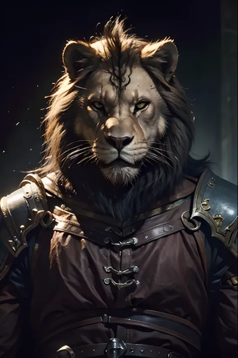 Castlevania Lord of the Shadows hyper realistic super detailed Dynamic pose of the handsome muscular lord riding big roaring lion legendary hyper realistic super detailed close-up