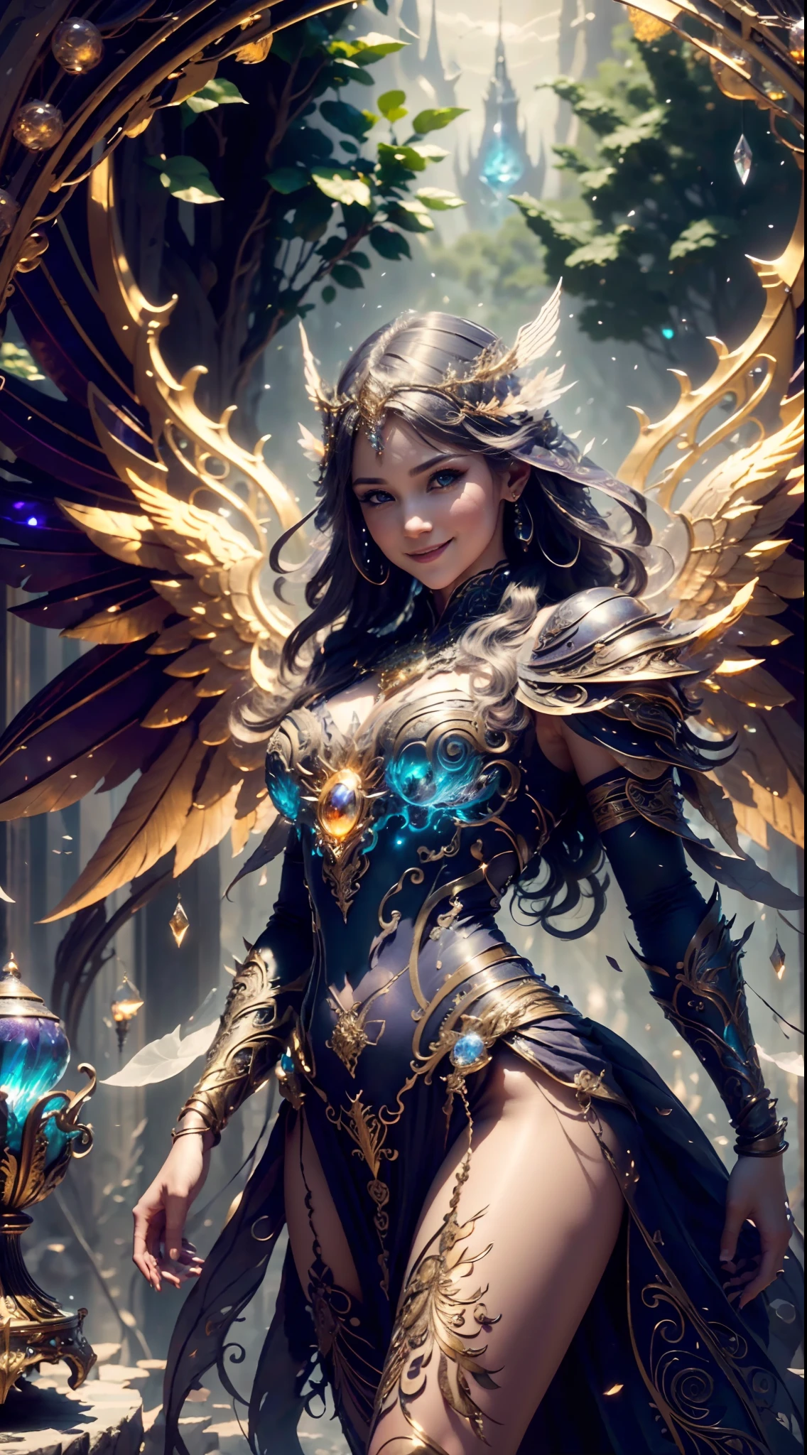 (Cinematic Photo:1.3) from (Realistic:1.3), (Smile:1.3) (Cinematic Photo:1.3) from (Realistic:1.3), (Magic Photo:1.3) from (Realistic:1.3), (Proud:1.3),  female mirror angel, angel wings, Intricate Surface Detail, Crystal Core, Bejeweled, Delicate close-up dress, Highly detailed fantasy character, Stunning community, Intricate décor, Detailed fantasy digital art, cgsociety 9, behance fantasy art, 4k detail  fantasy, detailed fantasy art, 8k high quality detail art, cgociety, Sparklecore, Hyperrealistic, Dreamlike, Ethereal Fantasy, Realistic, Fiction, Full-HD, HD, 8K, Soft Lighting, Beautiful Lighting, Incredibly Detailed, Naturalism, Land art, regionalism  , shutterstock contest winner, (zentangle:1.2), (random background:1.5), (shot with Nikon D7500 with Nikon 18-300mm lens, 1/0, f/6.3, ISO800),