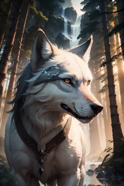 The Savage Spirit: The Clear-Eyed Wolf"

Description: "The Wild Spirit: The Light-Eyed Wolf" is a work of art depicting a lone wolf with clear eyes, Overflowing with mystery and beauty. This piece captures the essence of the wolf as an instinctive animal, ...