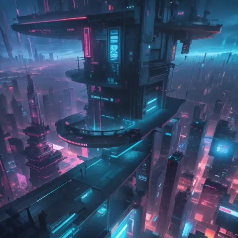 UHD, retina, anatomically correct, textured skin, super detail, best quality, highres,cyberpunk city,A gigantic town,(Houses suspended in the sky:1.3),(sky cities:1.3),Near-futuristic style,Fluorescent blue city lighting,Virtual projection poster,(Airboats...