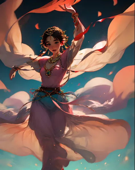 Dancing fire goddess