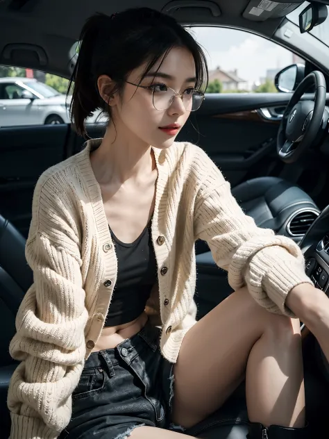 ((smallunderboob,Tomboyish,small heads)), (Well-defined abs: 1.1), (perfect bodies: 1.1), (short-length straighthair: 1.2), Black hair, upper body photos, attractive collarbone，nabel，（极其细致的CG 8k壁纸），（Extremely refined and beautiful），（tmasterpiece），（best qua...