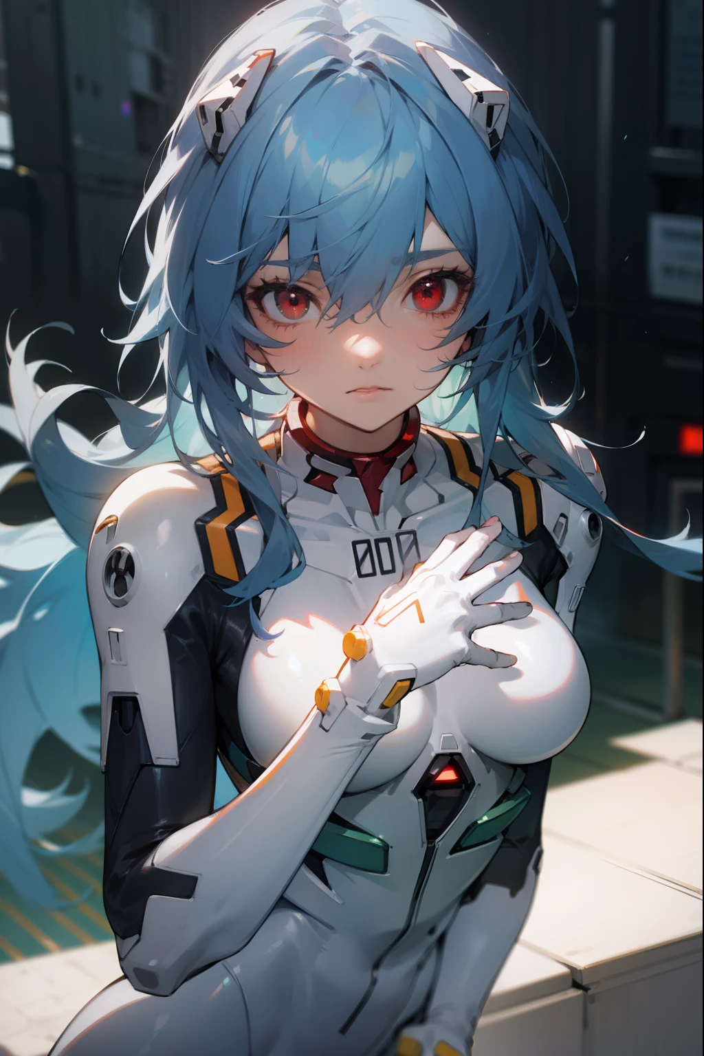 reiayanami, Rei Ayanami, cabelo azul, cabelo longo, (olhos vermelhos:1.5),
QUEBRAR bodysuit, arnês, macacão, body branco,
QUEBRAR outdoors, cidade,
QUEBRAR looking at viewer, 
QUEBRAR (obra de arte:1.2), melhor qualidade, Alta resolução, papel de parede da unidade 8k, (ilustração:0.8), (lindos olhos detalhados:1.6), rosto extremamente detalhado, iluminação perfeita, CG extremamente detalhado, (mãos perfeitas, anatomia perfeita),