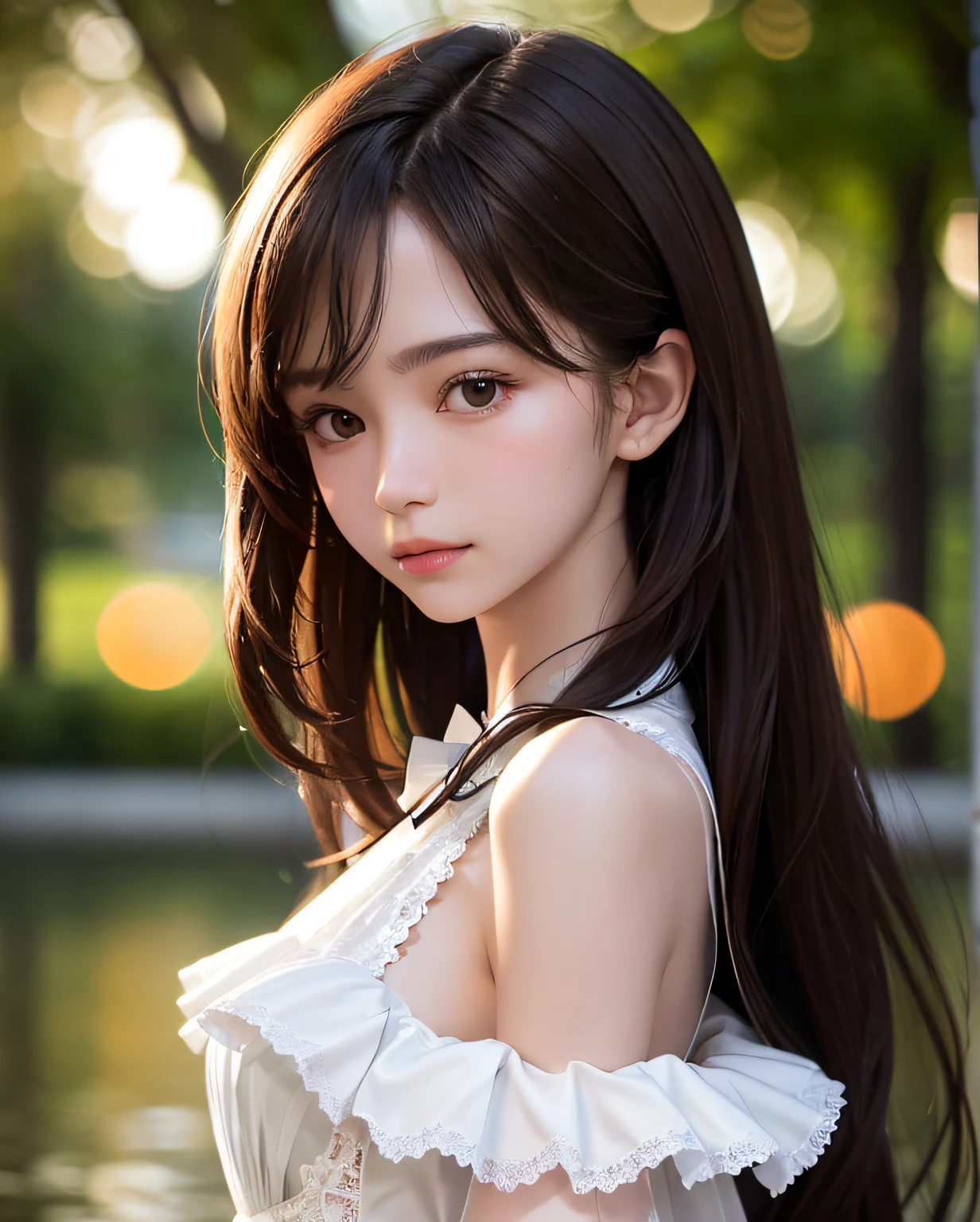 best quality, ultra hi res, photoreaslistic, a photography of a beautiful girl,  detailed face, undressing, (detailed Cropped lace blazer with a lot of frills and ribbons), Mountain, (face close up), seductive look, looking at another, random background, Sofia, 
Pure_Innocent_girl, pureerosface_v1, (upper body),  pov, (((depth of field))), pale and lustrous skin, (small breasts), neon glow, random background,  vivid,detailed, realistic, beautiful, stunning lighting, stunning reflections, sun rise, bokeh mood,  very long hair,,