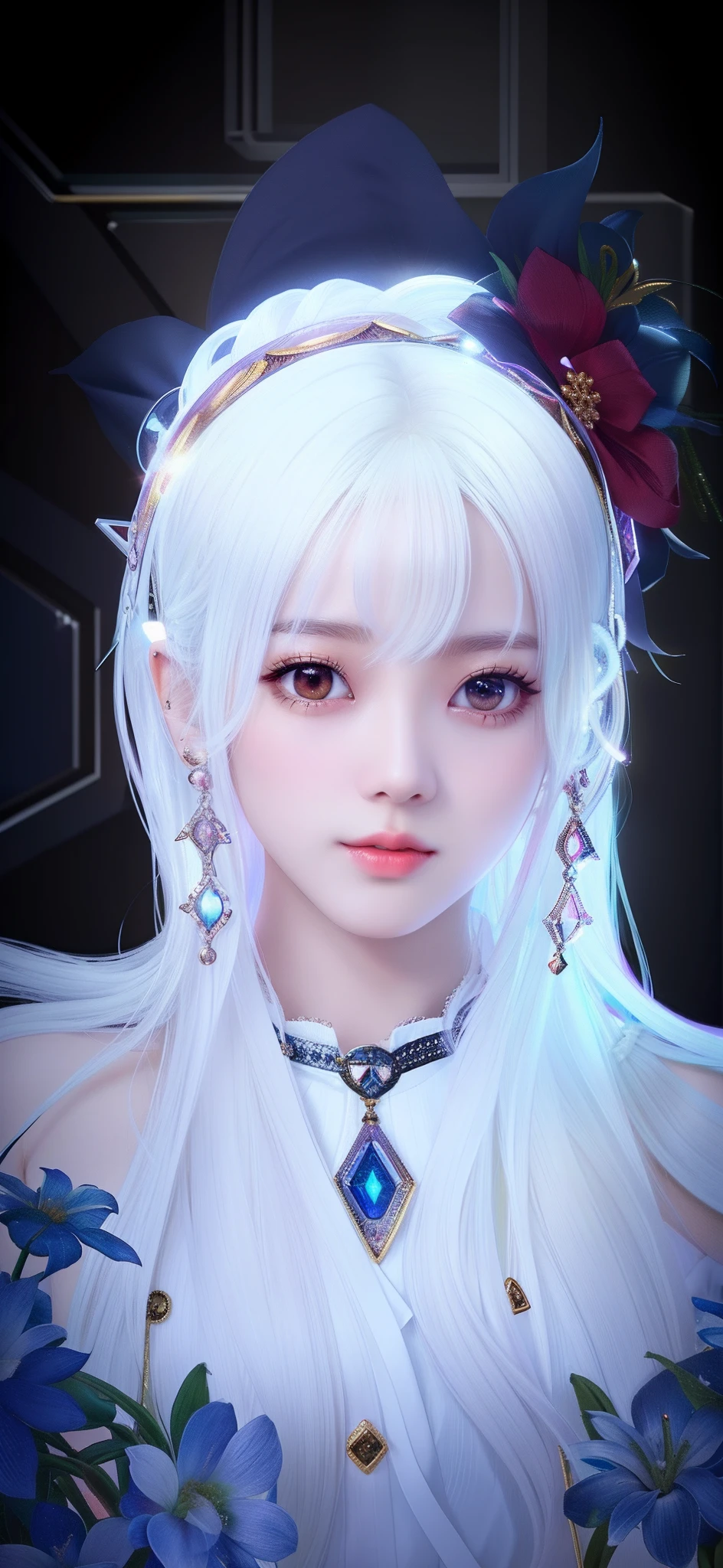 (极其细致的 CG unity 8k 壁纸), 世界上最美丽的艺术品, 1女孩, 上半身,韩国偶像, 吉秀,