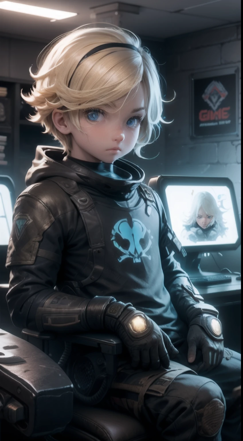 Blu-eyed blonde boy, Sit in the games room, Degenerate hair and Call of Duty poster on wall. The site logo and Arthur's name are visible.