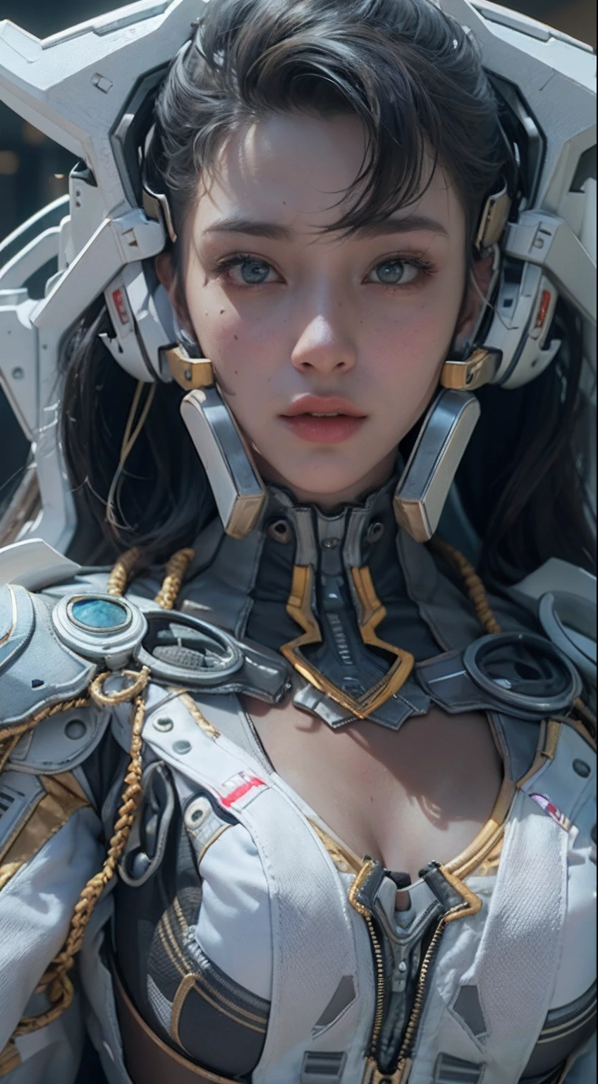 ((Best quality)), ((masterpiece)), (detailed:1.4), 3D, an image of a beautiful cyberpunk female,HDR (High Dynamic Range),Ray Tracing,NVIDIA RTX,Super-Resolution,Unreal 5,Subsurface scattering,PBR Texturing,Post-processing,Anisotropic Filtering,Depth-of-field,Maximum clarity and sharpness,Multi-layered textures,Albedo and Specular maps,Surface shading,Accurate simulation of light-material interaction,Perfect proportions,Octane Render,Two-tone lighting,Wide aperture,Low ISO,White balance,Rule of thirds,8K RAW,