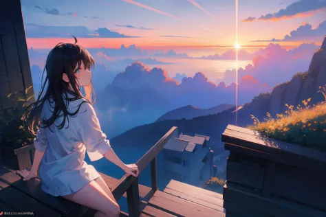 in the style of makoto shinkai, superfine illustration, Best Quality, 　Create an exquisite illustration reminiscent of Makoto Sh...