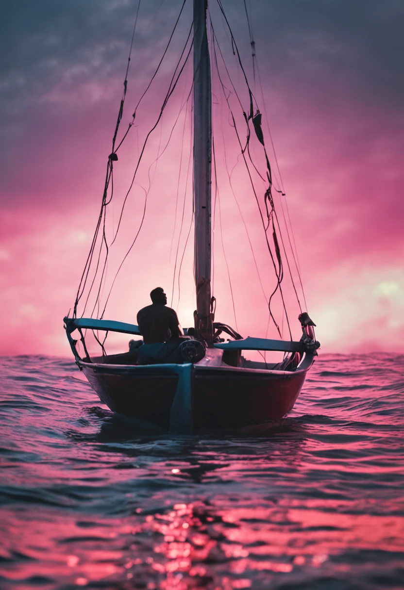 Two men having sex on a sailing boat - SeaArt AI