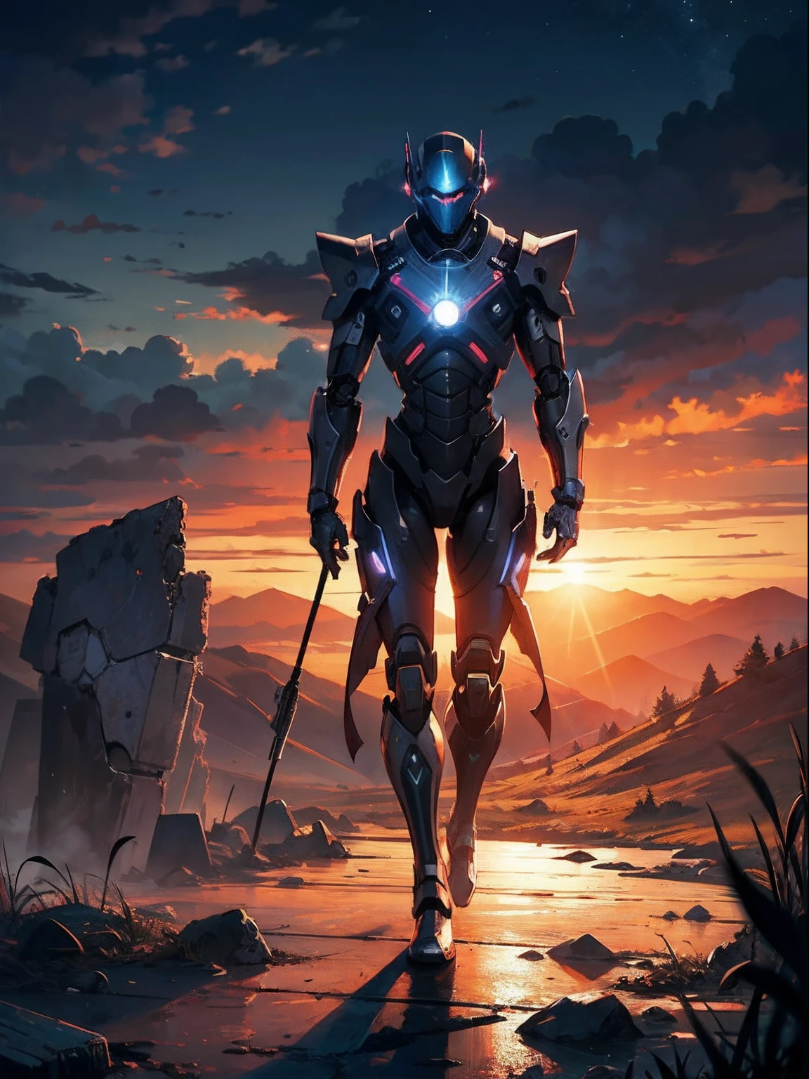 robot, full body, Apocalypse, dooms day, Illustration, cinematic light, high resolution, best quality, ultra detailed, masterpiece,