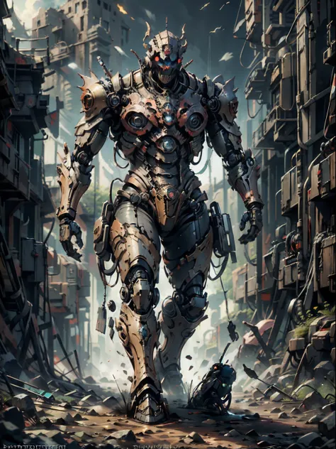 robot, full body, Apocalypse, dooms day, Illustration, cinematic light, high resolution, best quality, ultra detailed, masterpiece,