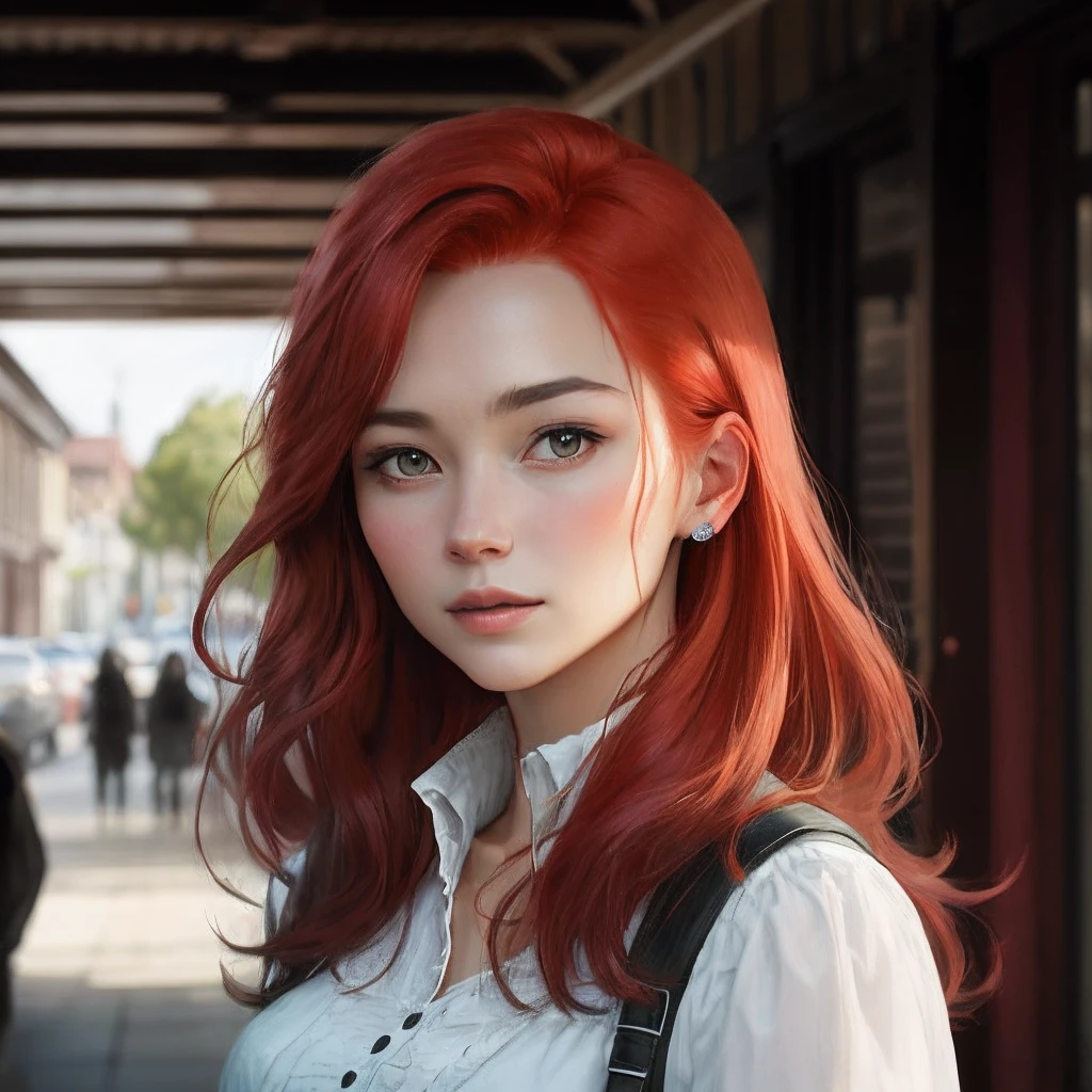 A red-haired woman - SeaArt AI