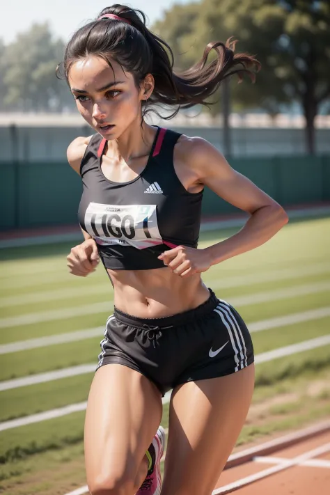 Woman running on a track, sprinting, girl is running, girl running, wearing track and field suit, shutter inventory, Sprinters participate in competitions, running pose, Correr libremente, running sequence, sport outfit,, athlete photography, sport photogr...