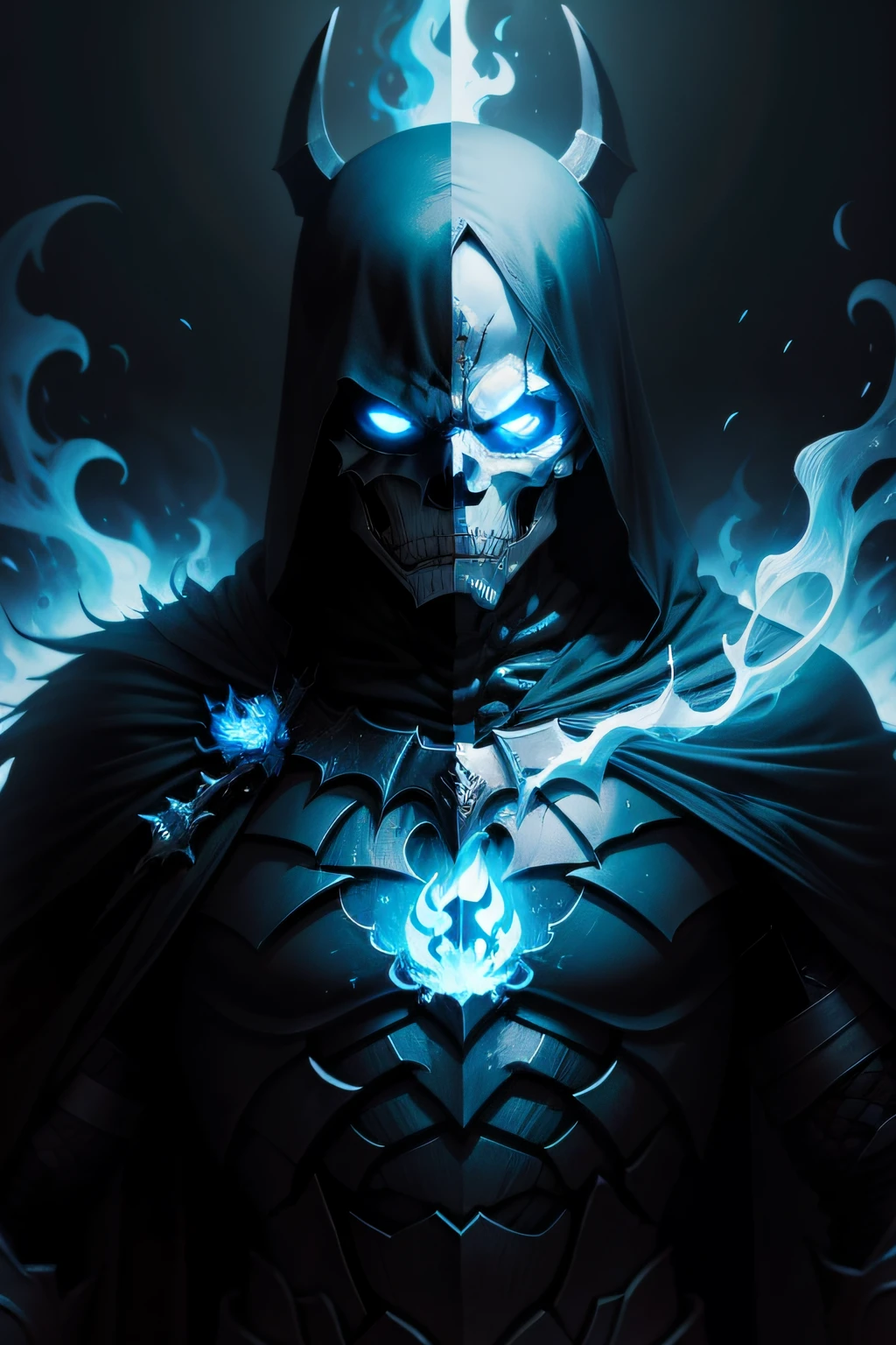 Dark Knight, Skeleton King, Blue Flame, Black Flame - Seaart Ai