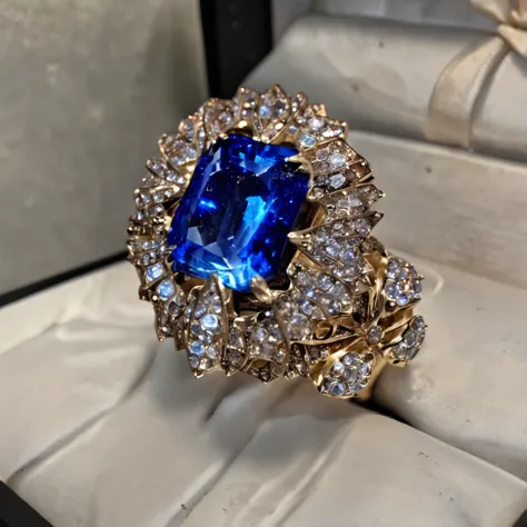 Masterpiece，highest  quality，(Nothing but the ring)，(No Man),Phoenix ring setting，starrysky，Wrapped around the end from beginning to end，Exquisite Prutim ring，Starry sky in the ring,The sheen，inverted image，Sparkling red gemstones，Elegant and noble,simple ...