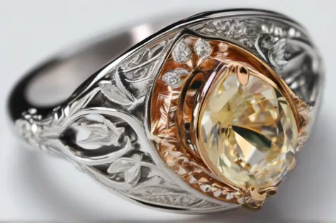 "a unique and exquisite ring with intricate details, reflecting elegance and craftsmanship."