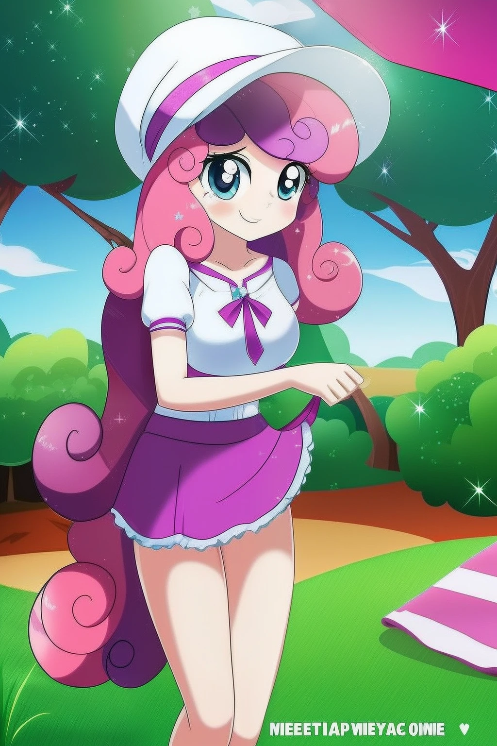 Sweetie belle from equestria girls in picnic