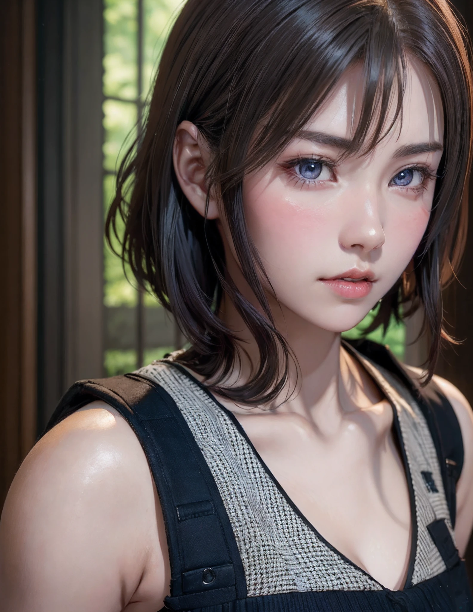 Digital portrait of gorgeous Japan short-haired woman, Beautiful face, Convoluted, Cinematic, Realistic epic, unreal enginee 5, Gorgeous, Incredible color grading, Trending on ArtStation, Photography,