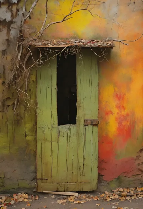 The hut of the day Pale yellow leaves drifting Walls crawling with The hut of the day Pale yellow leaves drifting Walls crawling with