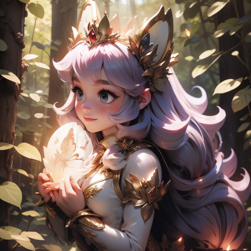 A beautiful fantasy princess, in the fantasy Forest