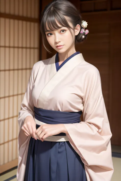 High quality、masutepiece、超A high resolution、(Photorealistic:1.4)、Kyoto Beauty、japanes、Japan Dress、skirt by the、(Thin eyebrows:0....