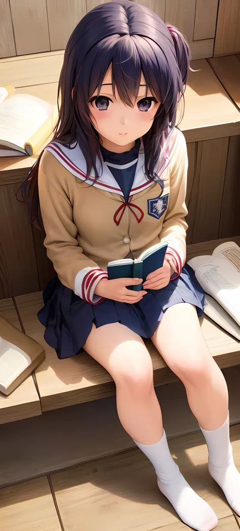 anime girl sitting on toilet with a book on her lap, hinata hyuga, realistic schoolgirl, rei hiroe, nishimiya shouko, iwakura la...