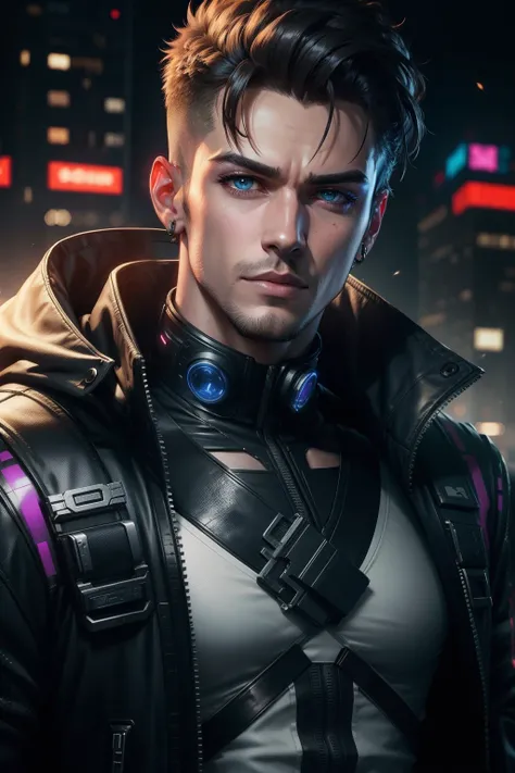 Ultra realistic cyberpunk handsome boy 4k realistic change background ...