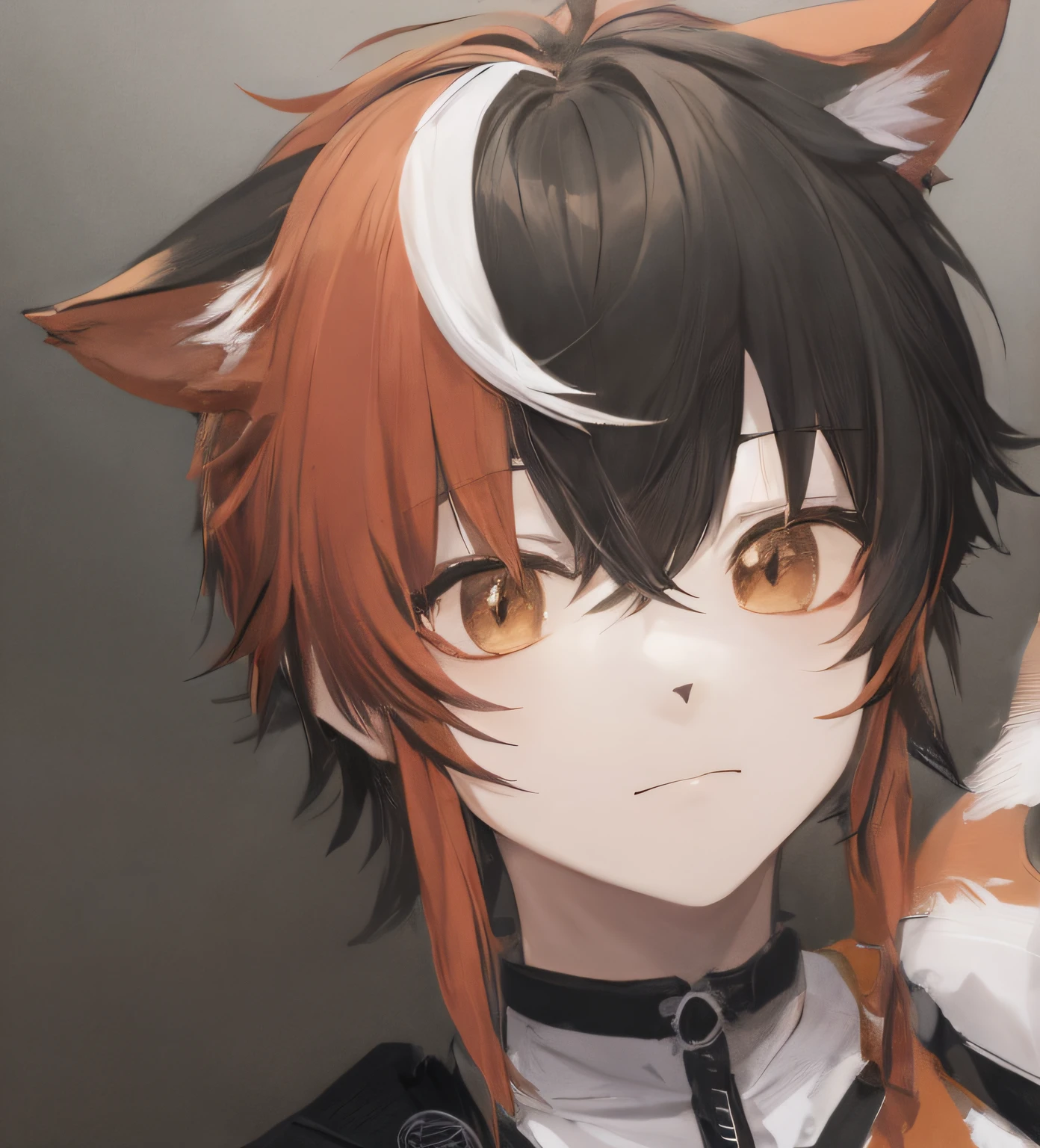 Anime character with cat ears and a collar - SeaArt AI