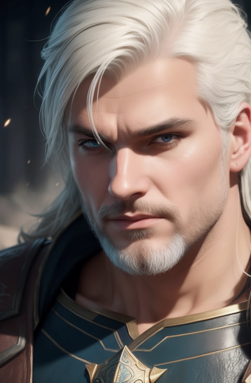 Close-up of a man with a sword in his hand, painted portrait of rugged odin, Amazing portrait of Viego, portrait of fin wildcloak, sylas, portrait zeus, Close-up portrait of a character, fantasy male portrait, Epic character portrait, Portrait of Geralt of Rivia, Close-up portrait of a character, fantasy concept art portrait, character art closeup, wojtek fus