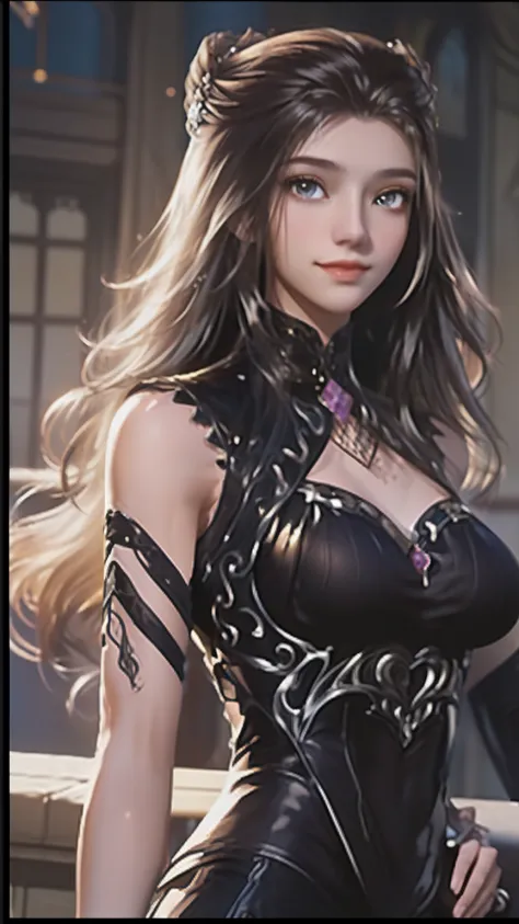((Best Picture Quality, 8k, tmasterpiece:1.3)), 1girl, Beautiful woman with slender abs:1.3, (Casual hairstyle), Princess dress:1.1, Ultra-fine face, A detailed eye, 二重まぶた，ssmile，Home