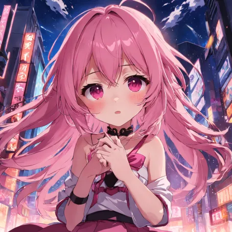 cute,anime,pink,gril - SeaArt AI