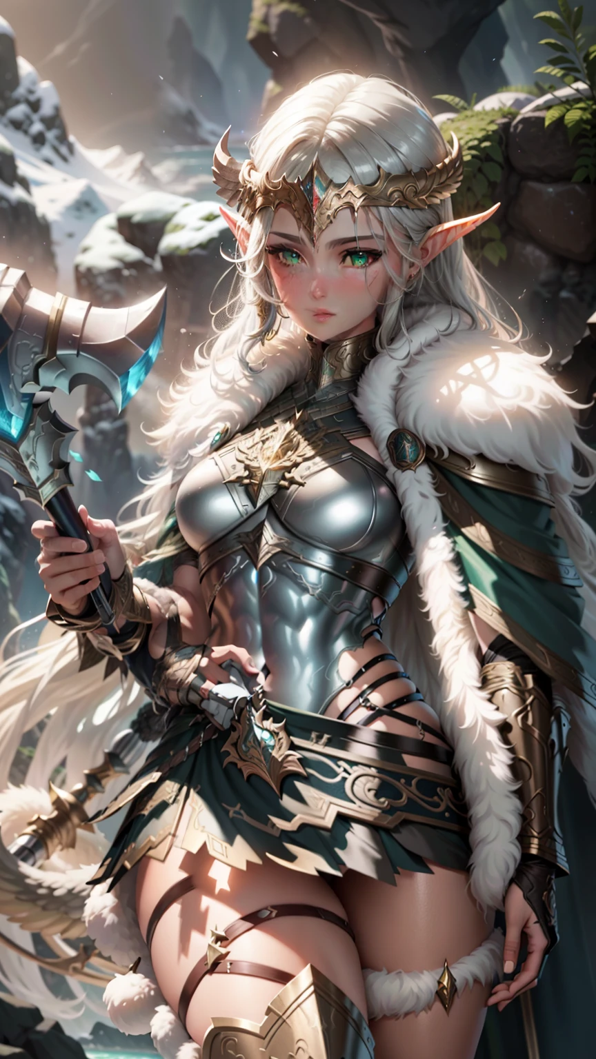 Asgard，valkyrie，Lady Knight，richtige Anatomie，epische Fantasie digitale Kunst，Meisterstück，8k，High-Definition-Auflösung，detaillierte Zeichnung，Qualität überragend，, Epische Komposition,