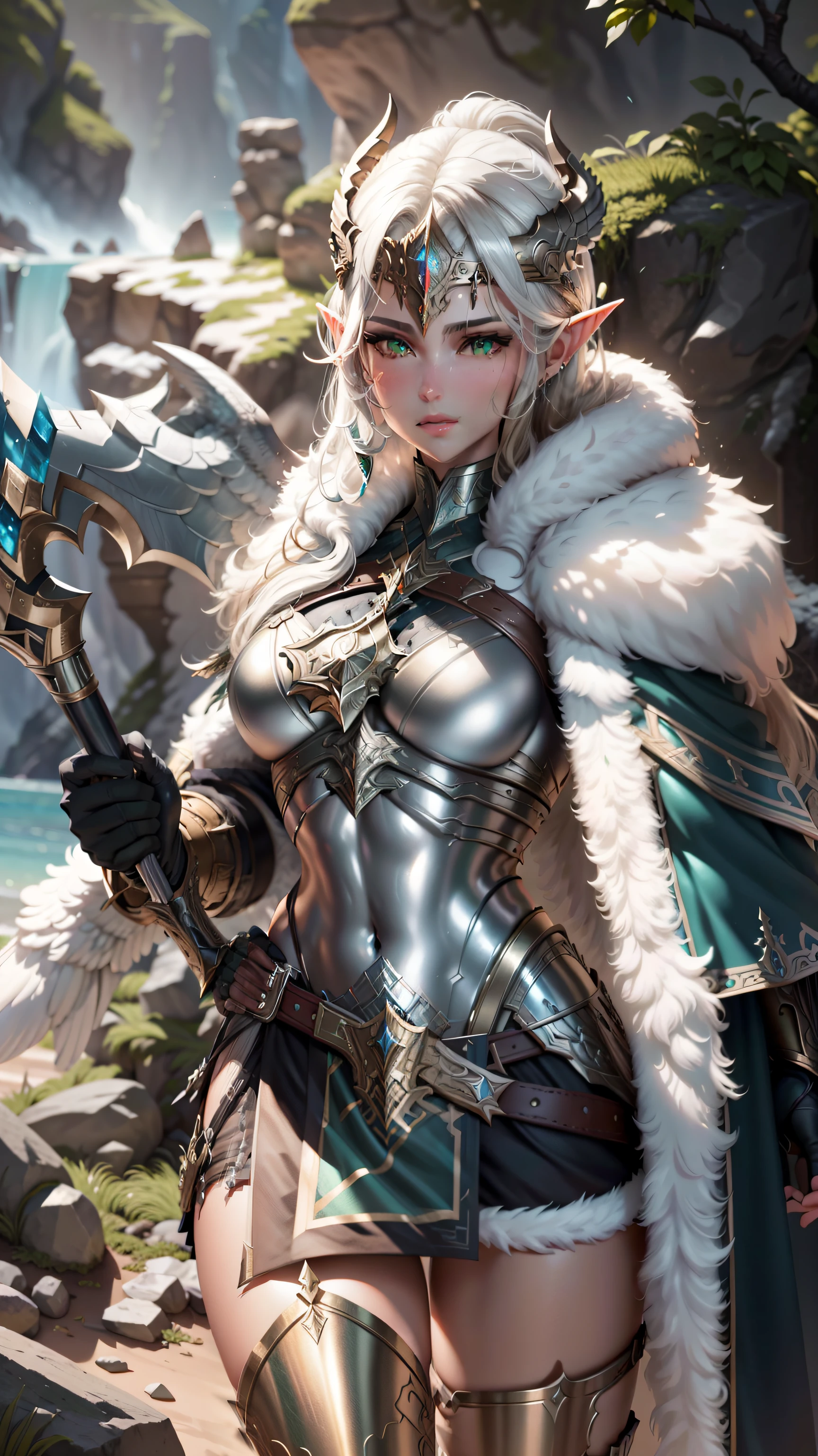 Asgard，valkyrie，Lady Knight，Richtige Anatomie，epische Fantasie digitale Kunst，Meisterstück，8k，High-Definition-Auflösung，detaillierte Zeichnung，Qualität überragend，, epische Komposition,