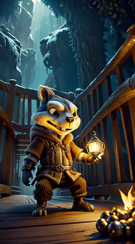cinematic experience: Follow Skrat's epic quest，He crossed a dangerous bridge to a huge acorn. Bring iconic ice age characters to life, skelleton, In cinematic masterpieces. Capture his suspense as he hovers on the edge of adventure, Carefully step on the ...