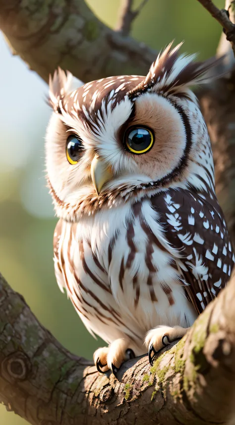Cute little owl，(extremely detailed CG unity 16k wallpaper:1.1), (Denoising strength: 1.45), (tmasterpiece:1.37), (colorful:1.2)