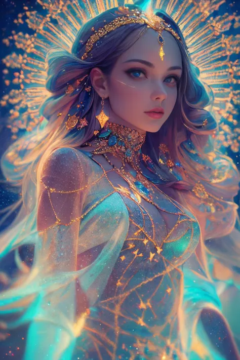 ((best quality)), ((masterpiece)), ((realistic)), portrait,
1girl, celestial, deity, goddess, light particles, halo, looking at ...