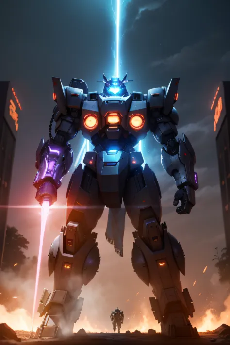 "Mechs show their ultimate power, Exudes an awesome aura."