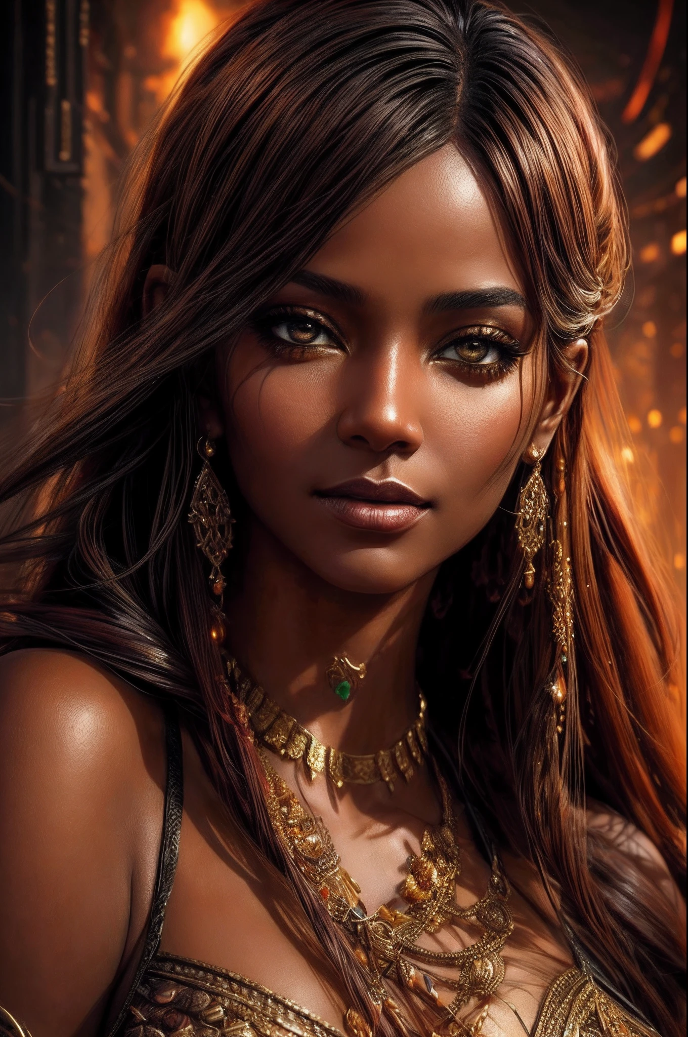 Fantasy Unraveled in Spice Delight - close-up portrait cyberpunk ...