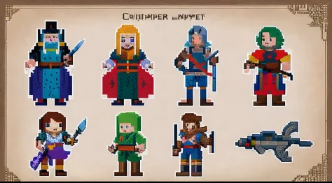 pixel game，character  design，Middle Ages，Monsters，knifes， Pixel art #pixelart