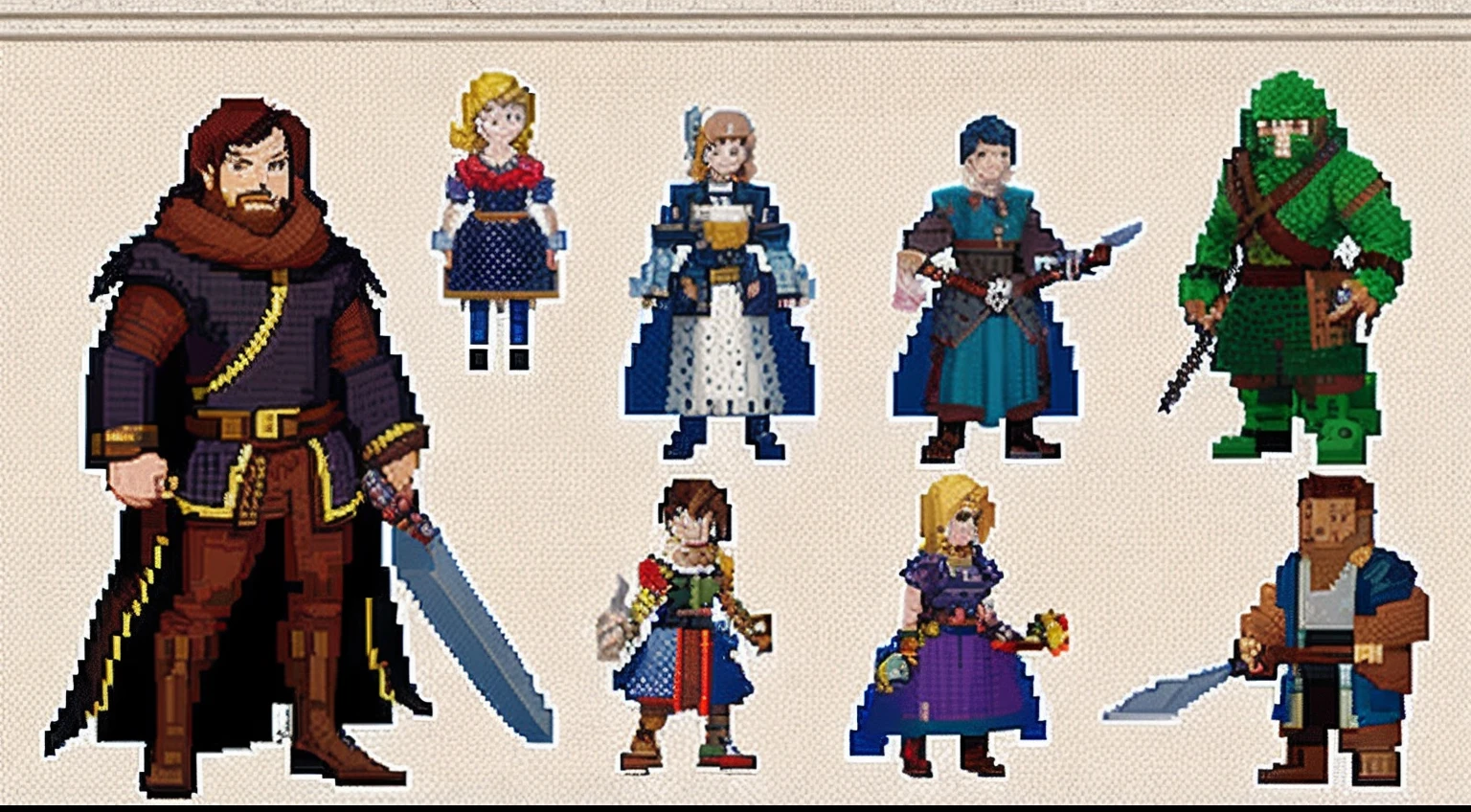 pixel game，character  design，Middle Ages，Monsters，knifes， Pixel art #pixelart