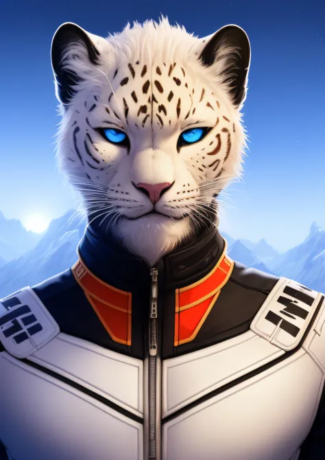 SeaArt AI ،a furrry transfurmation of snow leopard from game changed special،  مولد مجاني للفن