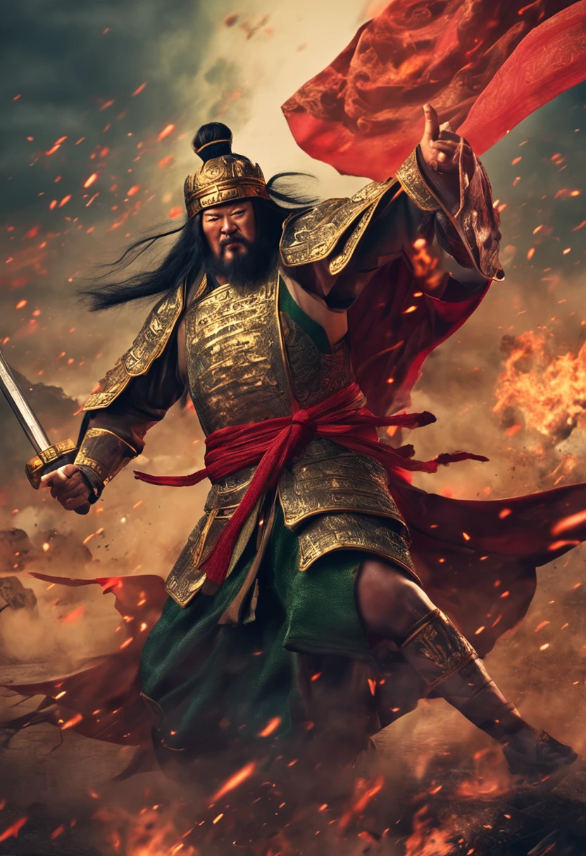 Guan Gong fights Qin Qiong