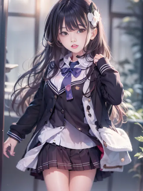 Girl in dress and shirt, loose coat collar sailor uniform, magical school student uniform, japanese girl school uniform, katelyn...