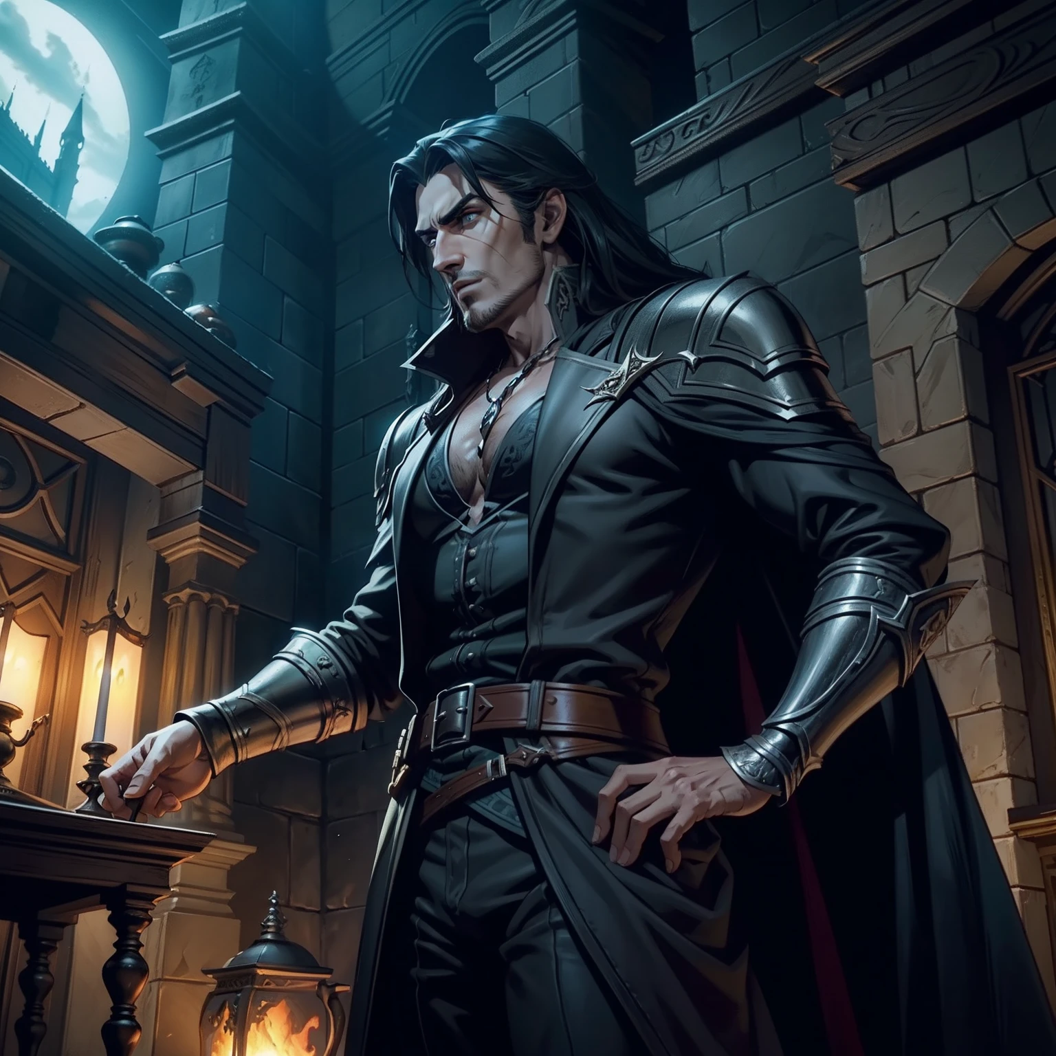 Castlevania Lord of the shadows hyper realistic super detailed men ...