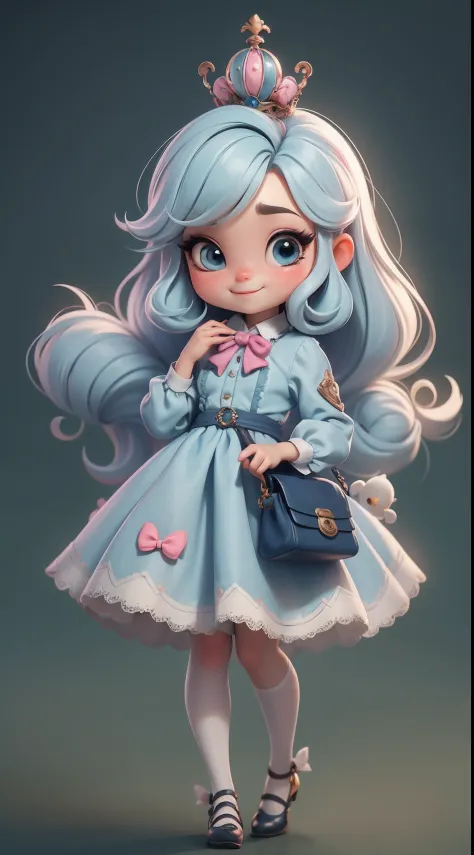 Create a loli cute chibi version of the Alice character in an 8K resolution.

Boneca Chibi Alice: She should look adorable and cute, Keeping the iconic elements of the original character. A Alice loli chibi deve ter um rosto redondo com olhos grandes e bri...