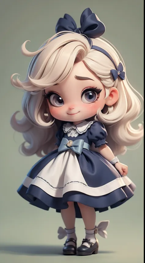 Create a loli baby chibi version of the Alice character in an 8K resolution.

Boneca Chibi Alice: She should look adorable and cute, Keeping the iconic elements of the original character. A Alice chibi deve ter um rosto redondo com olhos grandes e brilhant...